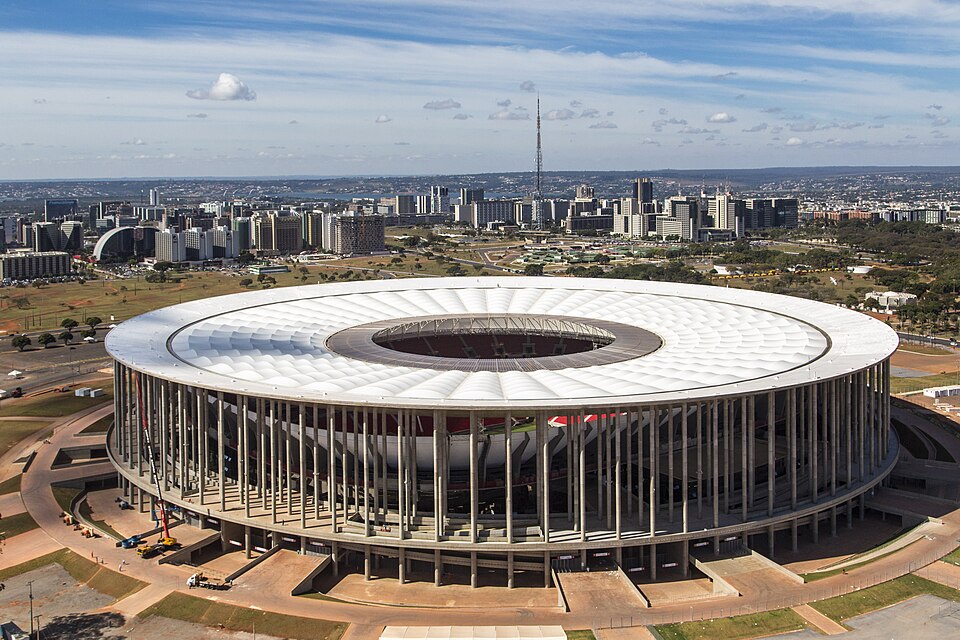 Vista aérea del estadio donde se juega el Mirassol vs Gremio